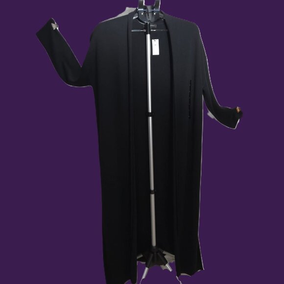 Banana Republic Long Medium Open Front Black Cardigan - Picture 7 of 14